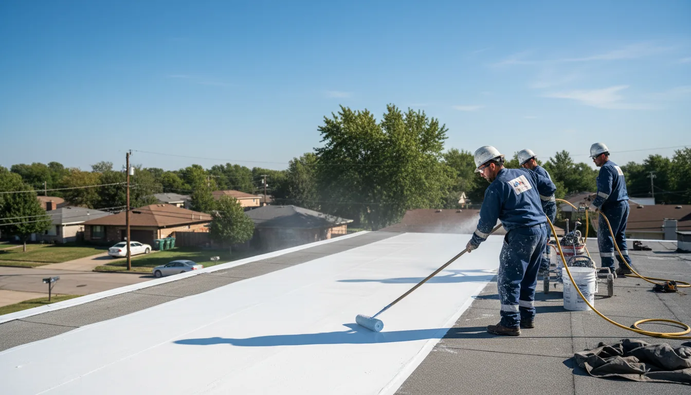 Commercial roof coating in Kirvin, TX near me